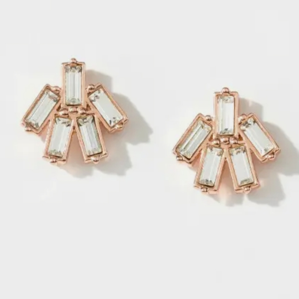 Blush Baguette Earrings